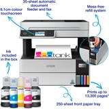 Epson EcoTank ET-5170, Stampante multifunzione grigio/Nero, Ad inchiostro, Stampa a colori, 4800 x 1200 DPI, A4, Stampa diretta, Nero, Bianco