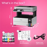 Epson EcoTank ET-5170, Stampante multifunzione grigio/Nero, Ad inchiostro, Stampa a colori, 4800 x 1200 DPI, A4, Stampa diretta, Nero, Bianco