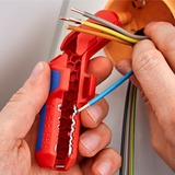 KNIPEX ErgoStrip Blu, Rosso pinza spellacavi rosso/Blu, 1,3 cm, 8 mm, Plastica, Blu, Rosso, 13,5 cm, 74 g