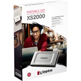 Kingston XS2000 4000 GB Nero, Argento, Disco a stato solido argento/Nero, 4000 GB, USB tipo-C, 3.2 Gen 2 (3.1 Gen 2), 2000 MB/s, Nero, Argento