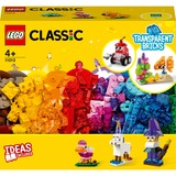 LEGO Classic Mattoncini trasparenti creativi Set da costruzione, 4 anno/i, Plastica, 500 pz, 589 g