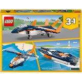 LEGO Creator 3-in-1 Jet supersonico Set da costruzione, 7 anno/i, Plastica, 215 pz, 382 g