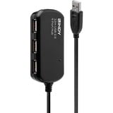 Lindy 42783 hub di interfaccia 480 Mbit/s Nero, Hub USB 480 Mbit/s, Nero, 12 m, Win ME, 2000, XP, Vista Mac OS Linux, 463 g, USB 2.0/1.1