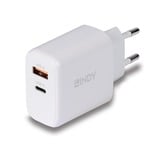 Lindy 73428 Caricabatterie per dispositivi mobili Universale Bianco AC Ricarica rapida Interno bianco, Interno, AC, 20 V, Bianco