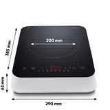 Medion LIFE Piastra a induzione MD 18490, Piastra riscaldante Nero/Bianco