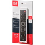 One for all Evolve TV telecomando IR Wireless Pulsanti Nero, TV, IR Wireless, Pulsanti, Nero