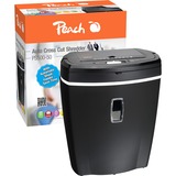 Peach PS500-50 distruggi documenti Triturazione incrociata Nero Nero, Triturazione incrociata, 21 L, 75 fogli, 5 fogli, Nero, 3,6 kg