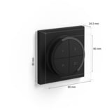 Philips Hue Tap dial switch, Pulsante Nero, Philips Tap dial switch, Wireless, Nero, Parete, IP20, Plastica, IP20