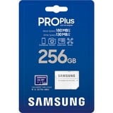 SAMSUNG PRO Plus microSD Memory Card 256GB (2023), Scheda di memoria blu, 256 GB, MicroSD, Classe 3, UHS-I, 180 MB/s, 130 MB/s