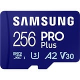 Samsung PRO Plus microSD Memory Card 256GB (2023), Scheda di memoria blu, 256 GB, MicroSD, Classe 3, UHS-I, 180 MB/s, 130 MB/s