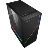Sharkoon RGB FLOW Midi Tower Nero, Chassis Tower Nero, Midi Tower, PC, Nero, ATX, micro ATX, Mini-ITX, Multi, 16,5 cm