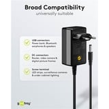 goobay Alimentatore universale 3 - 12V, 27 Watt, Alimentazione elettrica Nero