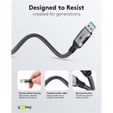 goobay Cavo Ethernet USB-A 3.2 Gen1 connettore > connettore RJ-45, Scheda di rete Nero/Argento