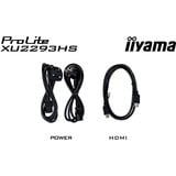 iiyama ProLite XU2293HS-B6 Monitor PC 54,6 cm (21.5") 1920 x 1080 Pixel Full HD LED Nero, Monitor LED Nero (opaco), 54,6 cm (21.5"), 1920 x 1080 Pixel, Full HD, LED, 1 ms, Nero