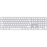 Apple Magic tastiera USB + Bluetooth Inglese Alluminio, Bianco argento/Bianco, Full-size (100%), USB + Bluetooth, Alluminio, Bianco
