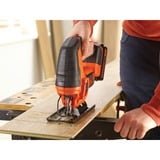 BLACK+DECKER BDCJS18N seghetto elettrico, Puzzle arancione /Nero, Nero, Arancione, 45°, 5,5 cm, 1,9 cm, 8 mm, 2 cm