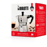 Bialetti Moka Express 1 Tazza argento, 0,06 L, Alluminio, Nero, 1 tazze, Alluminio, Moka Express, CE