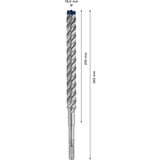 Bosch Expert SDS plus-7X Punta per trapano elicoidale 1 pz Martello perforatore, Punta per trapano elicoidale, 1,8 cm, 250 mm, Calcestruzzo duro, 20 cm