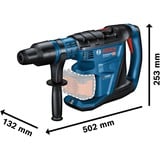 Bosch GBH 18V-40 C PROFESSIONAL 360 Giri/min SDS-max, Trapano a percussione blu/Nero, SDS-max, Nero, Blu, Rosso, Motore senza spazzole, 4 cm, 360 Giri/min, 9 J