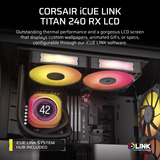 Corsair iCUE LINK TITAN 240 RX LCD RGB Ricondizionato, Raffreddamento ad acqua Nero