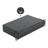 DeLOCK 64112 hub di interfaccia USB 3.2 Gen 1 (3.1 Gen 1) Type-B 5000 Mbit/s Nero, Hub USB Nero, USB 3.2 Gen 1 (3.1 Gen 1) Type-B, USB 3.2 Gen 1 (3.1 Gen 1) Type-A, 5000 Mbit/s, Nero, Potenza, AC