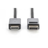 Digitus Cavo adattatore DisplayPort > HDMI, UHD 4K Nero