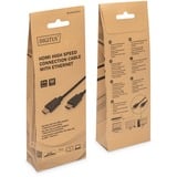 Digitus Cavo di collegamento HDMI Premium High Speed, con Ethernet, UHD 4K Nero