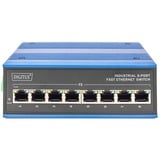 Digitus DN-650106 switch di rete Fast Ethernet (10/100) Nero, Blu Fast Ethernet (10/100), Full duplex, Montabile a parete