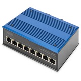 Digitus DN-650106 switch di rete Fast Ethernet (10/100) Nero, Blu Fast Ethernet (10/100), Full duplex, Montabile a parete
