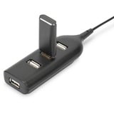 Digitus Hub USB 2.0, 4 porte Nero