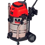EINHELL Professional TP-VC 36/30 S Auto - Solo, 36Volt (2x18V), Aspira bagnato / asciutto rosso/in acciaio inox