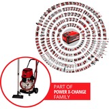 EINHELL Professional TP-VC 36/30 S Auto - Solo, 36Volt (2x18V), Aspira bagnato / asciutto rosso/in acciaio inox