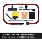 EINHELL Professional TP-VC 36/30 S Auto - Solo, 36Volt (2x18V), Aspira bagnato / asciutto rosso/in acciaio inox