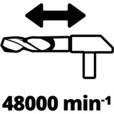 EINHELL RT-ID 65 Senza chiave 2,1 kg rosso/Nero, Senza chiave, 2,5 cm, 1 cm, 1,3 cm, 3000 Giri/min, 48000 bpm