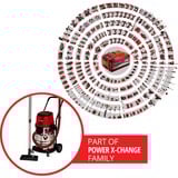 EINHELL TP-VC 36/30 S Auto, 2347143, Aspira bagnato / asciutto rosso/in acciaio inox