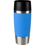 Emsa TRAVEL MUG tazza Ciano celeste/in acciaio inox, Singolo, 0,36 L, Ciano, Acciaio inossidabile