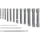 GEDORE Set di chiavi a bussola doppie con perni rotanti, 12 pezzi, chiave combinata   cromo