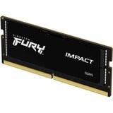 Kingston FURY FURY 16 GB 6400 MT/s DDR5 CL38 SODIMM Impact XMP, Memoria Nero, 16 GB, 1 x 16 GB, DDR5, 262-pin SO-DIMM, Nero
