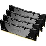 Kingston FURY FURY 32GB 3600MT/s DDR4 CL16 DIMM (Kit da 4) Renegade Black, Memoria Nero, 32 GB, 4 x 8 GB, DDR4, 288-pin DIMM