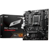 MSI PRO A620M-B scheda madre AMD A620 Socket AM5 micro ATX AMD, Socket AM5, AMD Ryzen 7000 Series, AMD Ryzen 8000 Series, AMD Ryzen 9000 Series, Socket AM5, 128 GB, DDR5-SDRAM