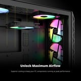 Montech HP140 ARGB PWM 140x140x25, Ventola Nero