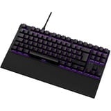 NZXT KB-1TKDE-BR tastiera USB QWERTZ Tedesco Nero Nero, Tenkeyless (80 - 87%), USB, Interruttore a chiave meccanica, QWERTZ, LED, Nero