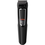 Philips MULTIGROOM Serie 3000 Rifinitore All-in-One Multigroom MG3740/15, Tagliacappelli Nero, Nero, Rettangolo, Barba, Orecchio, Sopracciglia, Baffi, Naso, Acciaio inox, Batteria, 60 min