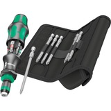 Wera 05051017001 cacciavite manuale Cacciavite con punte multiple Cacciavite multifunzione, Set di bit Nero/Verde, 173 mm, 7,3 cm, 80 mm, 403 g, Nero/Verde