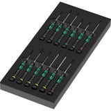 Wera Inserto in schiuma Schraubendreher Kraftform Micro Set 2, Cacciavite Nero/Verde