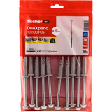 fischer Tassello a gambo lungo DuoXpand 10x100 FUS grigio chiaro/Rosso