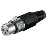 goobay 11755 cavo di collegamento XLR (3-pin) Nero, Metallico Nero, XLR (3-pin), Nero, Metallico, Femmina, Dritto, Cloruro di polivinile (PVC), Zinco, Oro