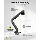 goobay 74416, Base per monitor Nero