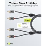 goobay Cavo Stereo Cinch Plus Nero/Argento