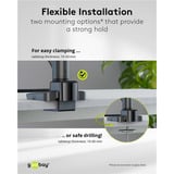 goobay Supporto per monitor singolo gaming con molla a gas, Base per monitor Nero